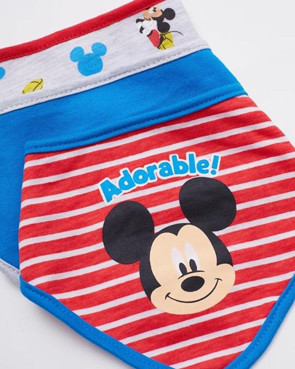 Disney Baby Unisex Mickey Mouse Bandana Bib 3-Pack NWT